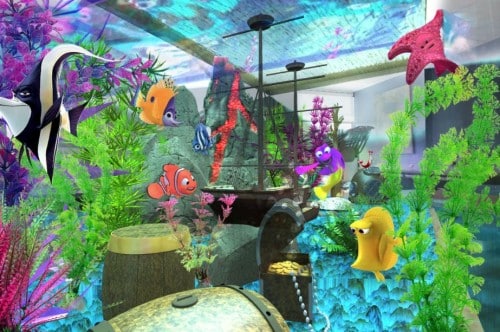 intérieur de l'aquarium de nemo