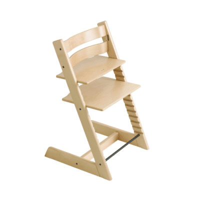chaise haute bébé en bois marque Stokke