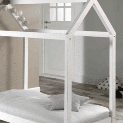 chambre enfant lit cabane Montessori blanc