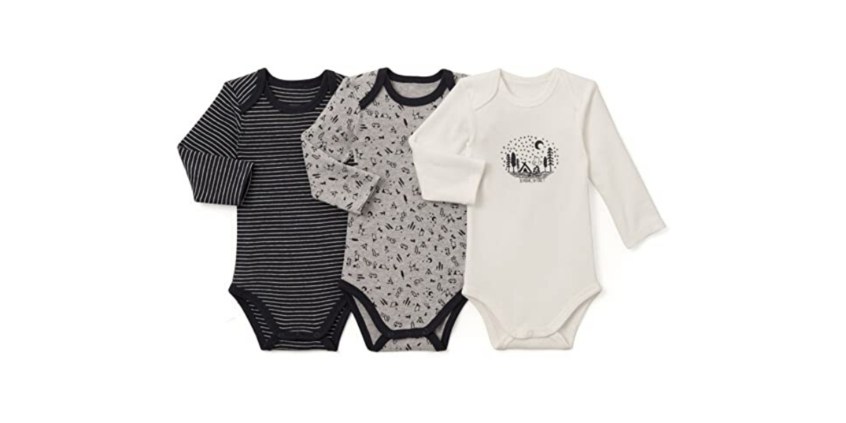 3 body bébé noir gris et blanc marque La Redoute collections
