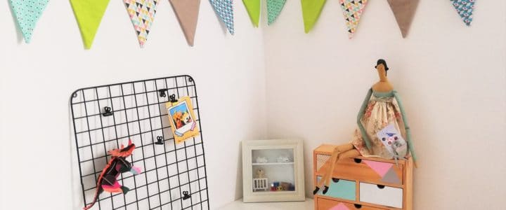 fabriquer une guirlande de fanions pour chambre enfant et bébé