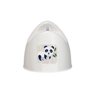 pot apprentissage blanc avec panda dessiné dessus