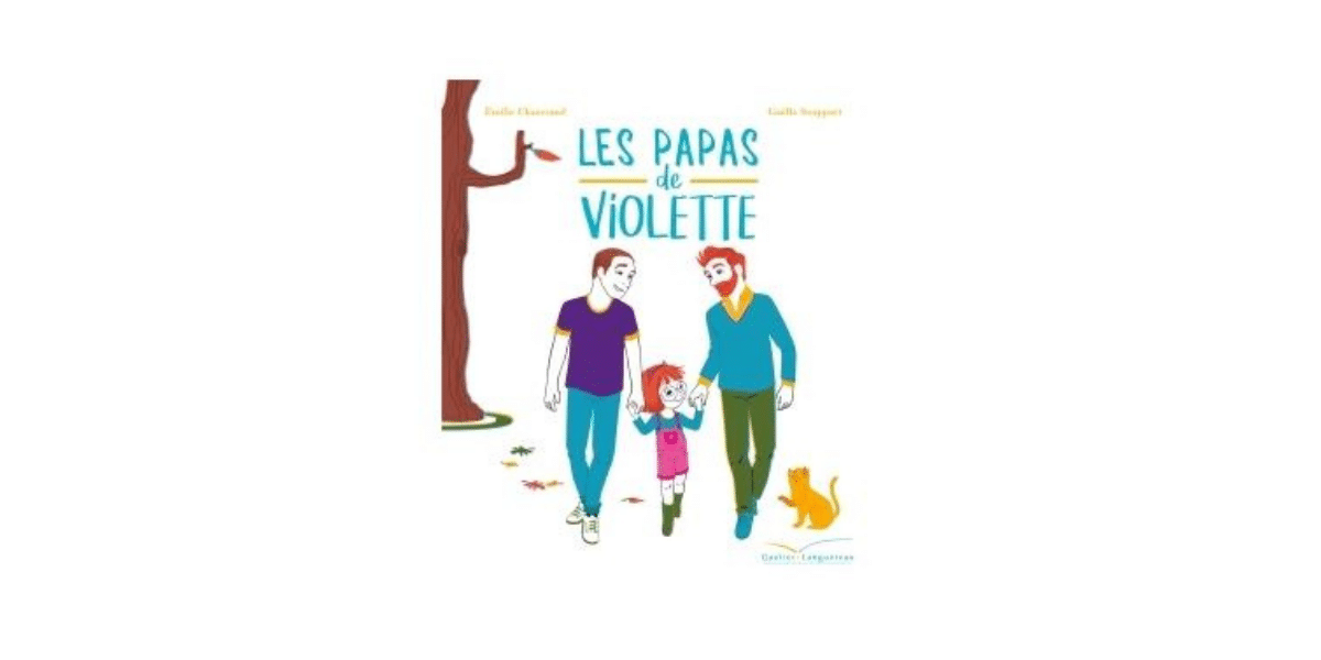 couverture livre enfant les papas de VIolette