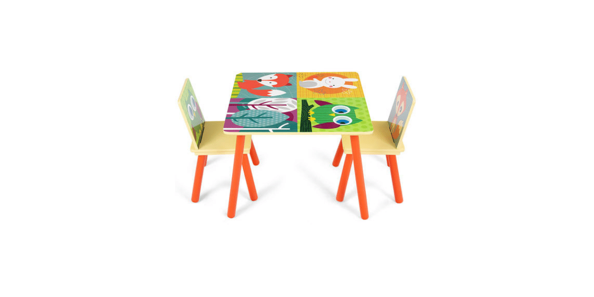 Costway ensemble table et chaises pour enfants, table chaise