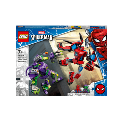 Spider-Man-and-the-Green-Goblin-the-fight-of-the-LEGO-robots