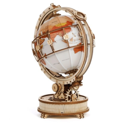 Maquette globe lumineux en bois